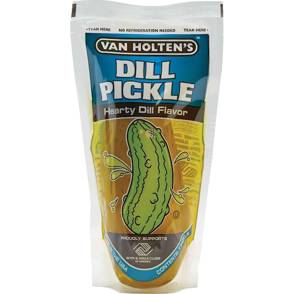 Van Holten's Large Dill Pickle Individually Packed In A Pouch, PK12